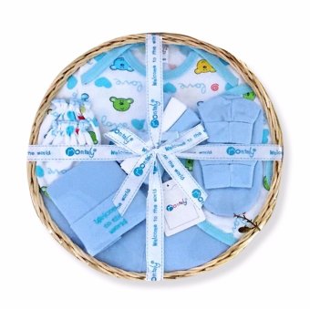 Babybrown Giftset ตะกร้า สำหรับเด็กแรกเกิด ชุด 9 ชิ้น สีฟ้า Babybrown Giftset ตะกร้า สำหรับเด็กแรกเกิด ชุด 9 ชิ้น สีฟ้า