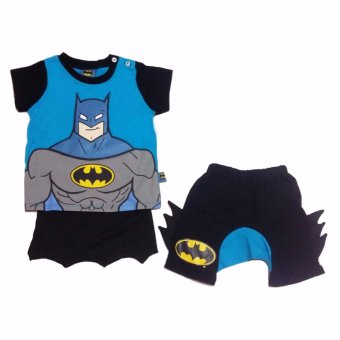 Batman เสื้อผ้าเด็ก ชุดเสื้อและกางเกง มีผ้าคลุมติดด้านหลัง รุ่น - ผ้าฝ้าย 100% - Size S M L XL - A1603 Batman เสื้อผ้าเด็ก ชุดเสื้อและกางเกง มีผ้าคลุมติดด้านหลัง รุ่น - ผ้าฝ้าย 100% - Size S M L XL - A1603
