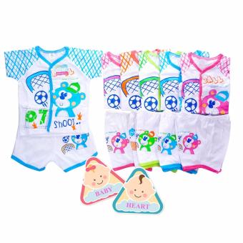 Baby heart ชุดเด็กแรกเกิด COTTON 100% กระดุมหน้า แพ็ค 6 ชุด Baby heart ชุดเด็กแรกเกิด COTTON 100% กระดุมหน้า แพ็ค 6 ชุด