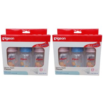 Pigeon ขวดนม RPP โคโร (ลายหมี) พร้อมจุกซิลิคอน รุ่นคลาสสิค Size S ขนาด 4 ออนซ์ 3ขวด/แพ็ค (2แพ็ค) Pigeon ขวดนม RPP โคโร (ลายหมี) พร้อมจุกซิลิคอน รุ่นคลาสสิค Size S ขนาด 4 ออนซ์ 3ขวด/แพ็ค (2แพ็ค)