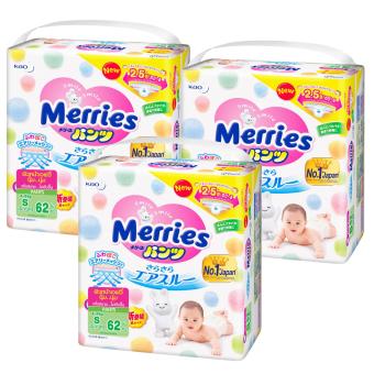ขายยกลัง! Merries ผ้าอ้อมเมอร์รี่ส์ชนิดกางเกง ไซส์ S 62ชิ้น x 3 แพค (รวม 186 ชิ้น) ขายยกลัง! Merries ผ้าอ้อมเมอร์รี่ส์ชนิดกางเกง ไซส์ S 62ชิ้น x 3 แพค (รวม 186 ชิ้น)