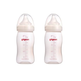 Pigeon พีเจ้น ขวดนม PP 240 มล. ทรงคอกว้าง พร้อมจุกซอฟท์ทัช ไซส์ M แพ็ค 2 ขวด Pigeon พีเจ้น ขวดนม PP 240 มล. ทรงคอกว้าง พร้อมจุกซอฟท์ทัช ไซส์ M แพ็ค 2 ขวด