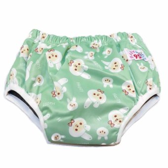 BABYKIDS95 Day Pant ชาโคล ผ้าอ้อมเอวสวม กันน้ำ A18 Size M รอบเอว 14-20 นิ้ว (Rabbit-Green) BABYKIDS95 Day Pant ชาโคล ผ้าอ้อมเอวสวม กันน้ำ A18 Size M รอบเอว 14-20 นิ้ว (Rabbit-Green)