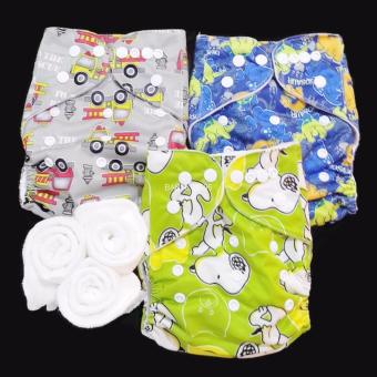 กางเกงผ้าอ้อม กันน้ำ PUL +แผ่นซับไมโครฯ Size:3-16กก. เซ็ท3ตัว A3-3020 กางเกงผ้าอ้อม กันน้ำ PUL +แผ่นซับไมโครฯ Size:3-16กก. เซ็ท3ตัว A3-3020