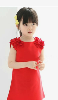 Riko ชุดเดรส เด็กผู้หญิง สีแดง ฟรุ้งฟริ้ง Riko ชุดเดรส เด็กผู้หญิง สีแดง ฟรุ้งฟริ้ง