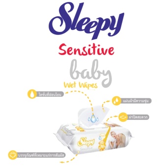 Sleepy Sensitive ทิชชู่เปียกขนาด 70 ชิ้น 4 แพ็ค (280 ชิ้น) July 2018 - 2 Sleepy Sensitive ทิชชู่เปียกขนาด 70 ชิ้น 4 แพ็ค (280 ชิ้น) - 2