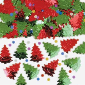 VORSTEK Christmas Tree Aluminum Foil Sequins Decorations - Red +Green - intl