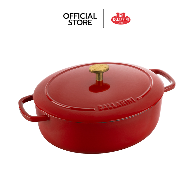 BALLARINI หม้อเหล็กหล่อวงรี ไซซ์ 23 ซม. รุ่น Bellamonte สีแดง N75003559 ราคา 5,530 บาท*ส่งฟรี