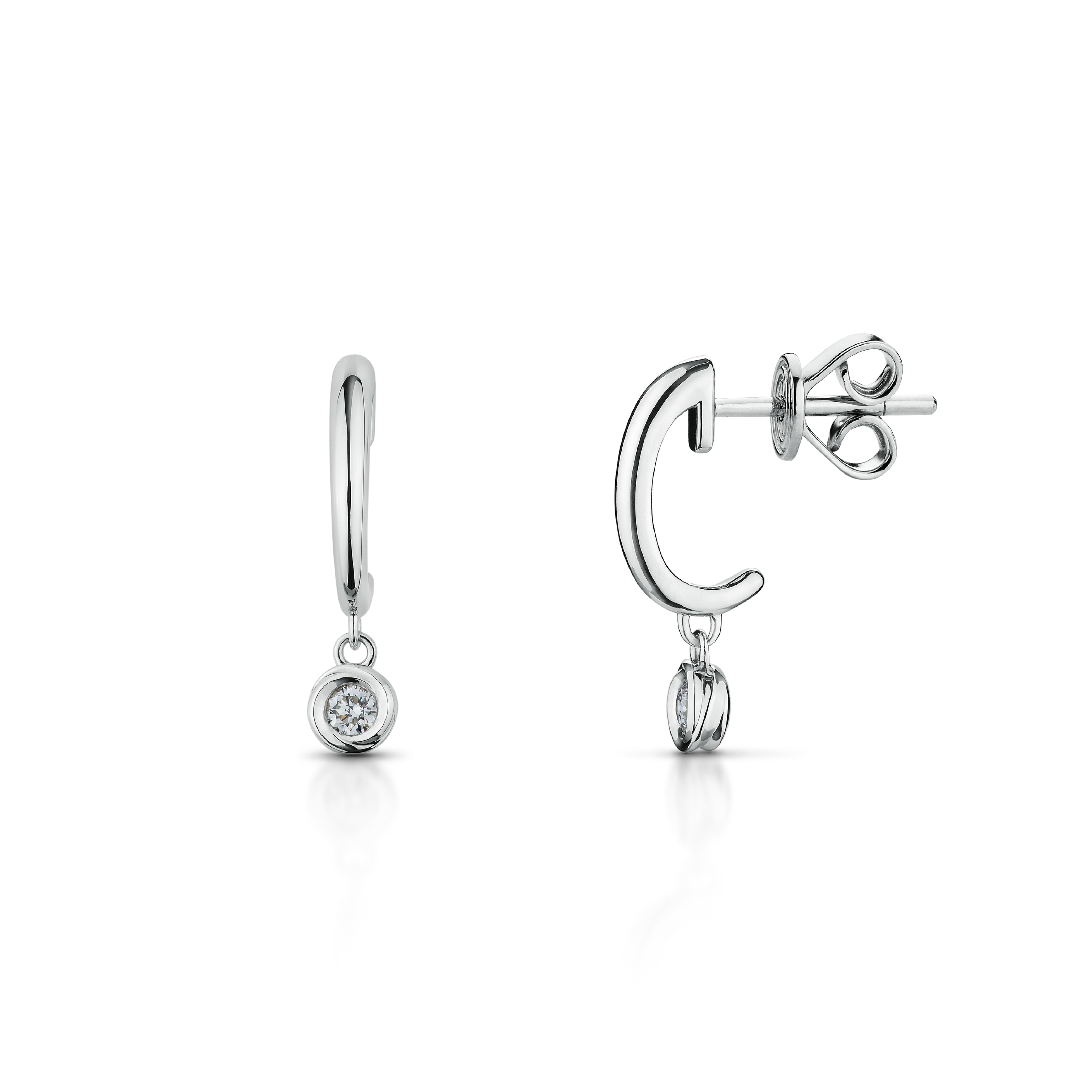 Ananta Timeless Drop Earrings, Ethereal Curve, Capture the Charm of Light and Movement. the Exquisitely Arranged Diamonds Add Dimension to the Design, Enhancing the Look to Make It Stand Out and Be Gorgeous from Every Angle. | Ananta Jewelry ราคา 28,800 บาท*ส่งฟรี