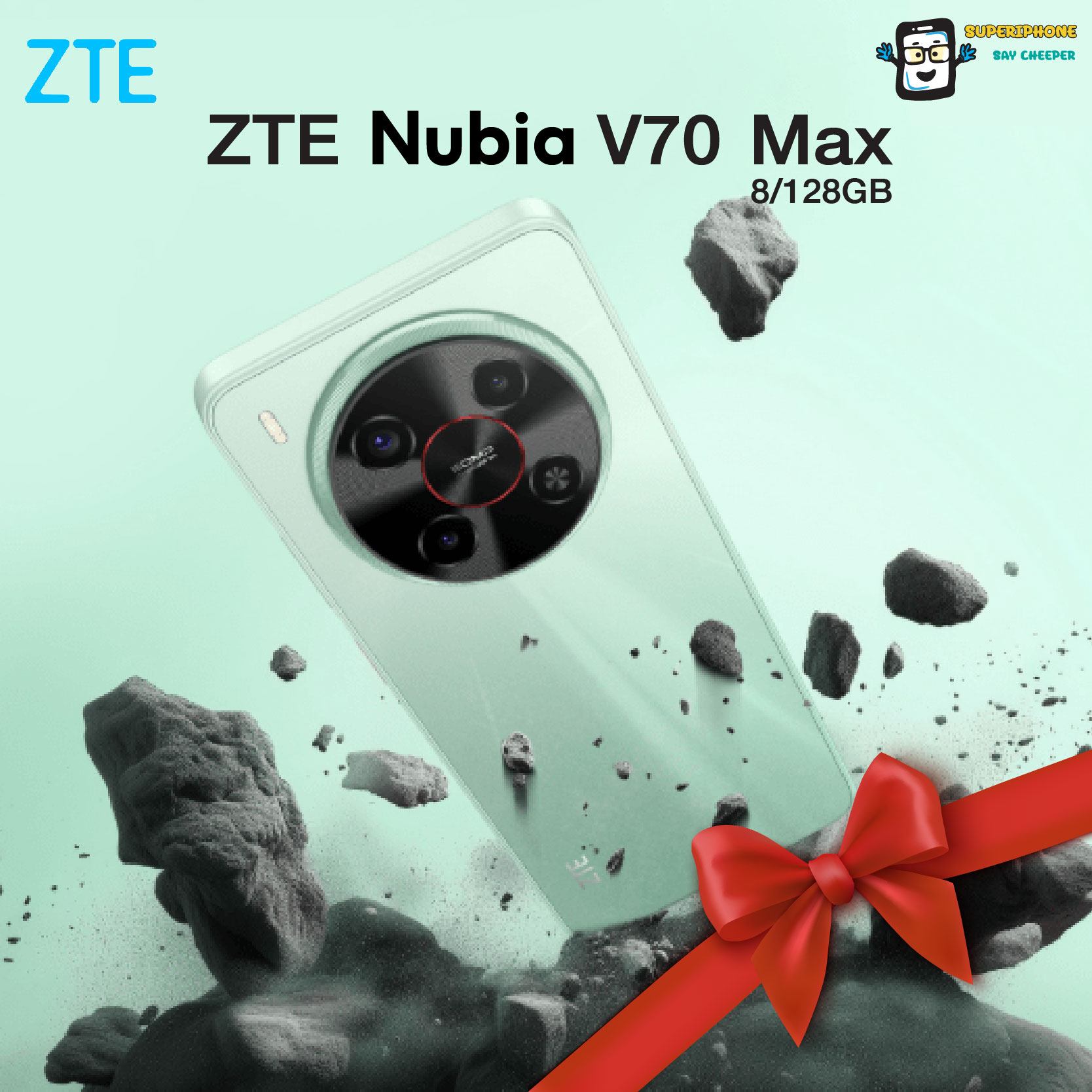 ZTE Nubia V70 Max(6+128GB)จอ 6.9 l ไหลลื่น l แบตเตอรี่ 6,000 mAh ราคา 3,047 บาท*ส่งฟรี