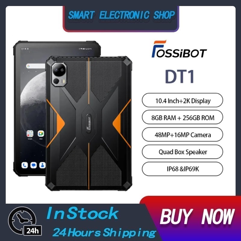FOSSiBOT DT1 แท็บเล็ตที่ทนทาน Pad 8GB 256GB 11000mAh Android 13 แท็บเล็ตพีซี 10.4 นิ้ว 2K 4G แท็บเล็ต 18W FAST CHARGE ราคา 7,900 บาท*ส่งฟรี