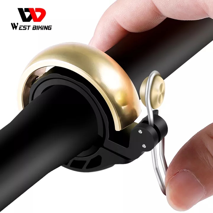 อุปกรณ์จักรยาน หมวกกันน็อค ไฟท้ายจักรยาน West Biking Bicycle Bell Vintage Cycling Bell MTB Bicycle Road Urban Folding Ebike Handlebar Horn Bells