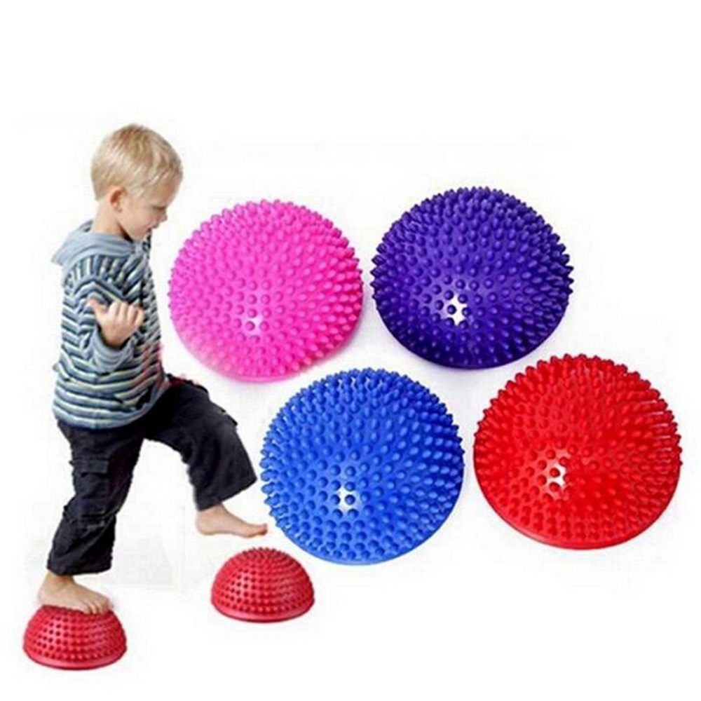 ปั๊มเด็กSensoryนวดครึ่งอุปกรณ์ออกกำลังกายเด็กของเล่นแบบทรงตัวHemisphereที่เหยียบเท้าลูกบอลโยคะ