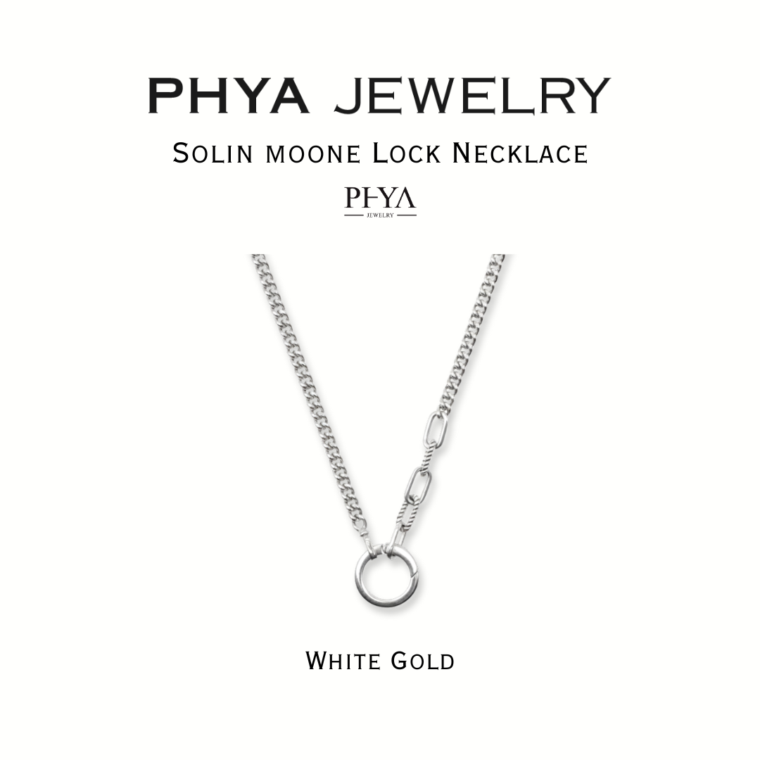 (Made to Order 10-14 Days) Phya Solin Moone Lock Necklace : Solin Moon Lock Necklace, Genuine Silver. ราคา 7,950 บาท*ส่งฟรี