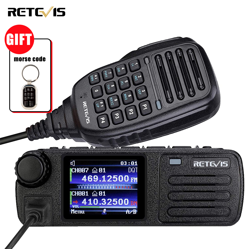Retevis RT73 Mobile Transceiver Dual Band Dual Monitor DMR Digital / Analog 4000 Channels 200000 Contacts GPS ในตัว Dual Time Slot Mini Mobile Radio (1Pcs Black) ราคา 9,999 บาท*ส่งฟรี
