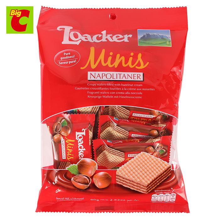 ล็อกเกอร์มินิ ขนมเวเฟอร์ ไส้ครีมนาโปลิเทนเนอร์ ขนาด 80 กรัม ราคา 62 บาท*ส่งฟรี