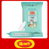 ทิชชู่เปียก ทำความสะอาด สำหรับสัตว์เลี้ยง FRESH WIPES by HONEY PETZ