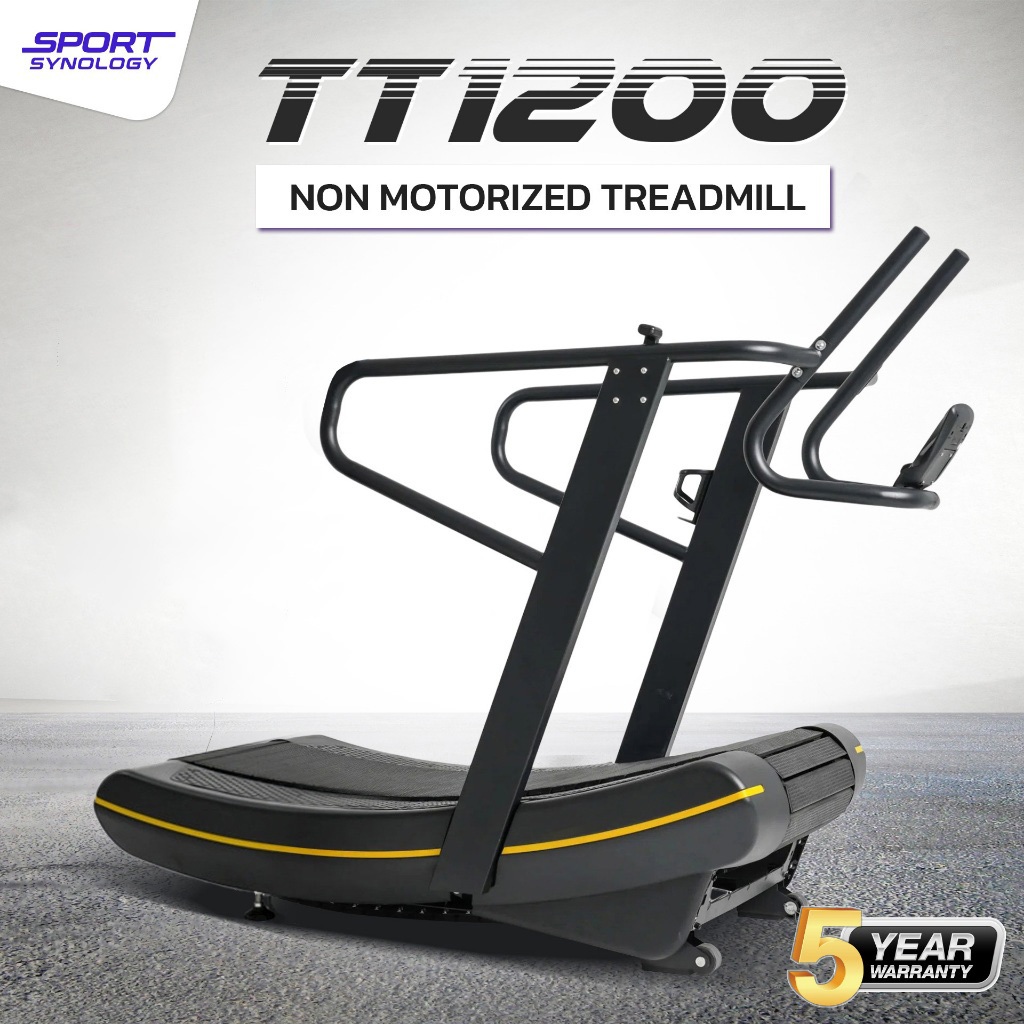 Sport Synology Non Motor Model TT1200 Curved Treadmill, Motorless Running Track with Curved Design, Adjustable Resistance at 8 Levels, and a Running Area up to 48 cm Wide. ราคา 48,780 บาท*ส่งฟรี