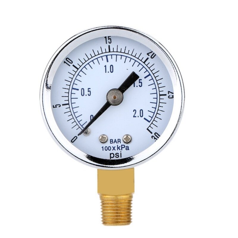 Hydraulic Gauge-0-30psi 0-2bar Mini Dial Water Oil Compressor Meter Hydraulic Pressure Gauge 