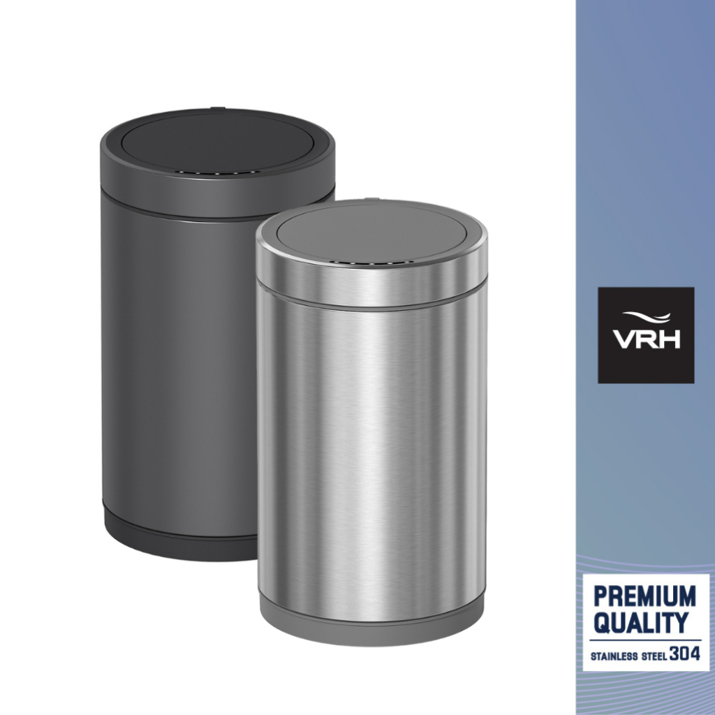 ถังขยะอัตโนมัติ JAVA ถังขยะสเตนเลสเปิด-ปิดระบบเซนเซอร์ ขนาด 9 ลิตร ทรงกลม ราคา 1,985 บาท*ส่งฟรี