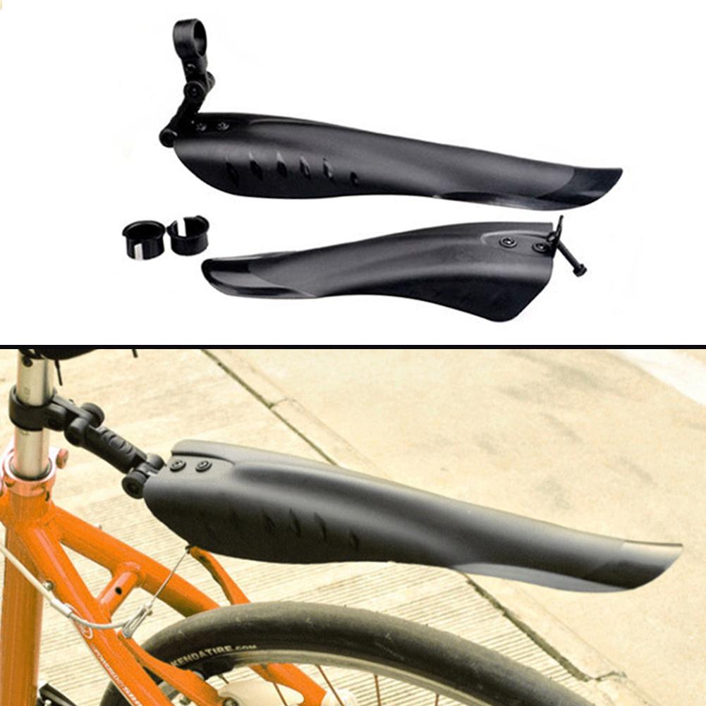 2Pcs Mountain Bike MTB Cycling Front Rear Fenders Splash Guard Mudguard Black