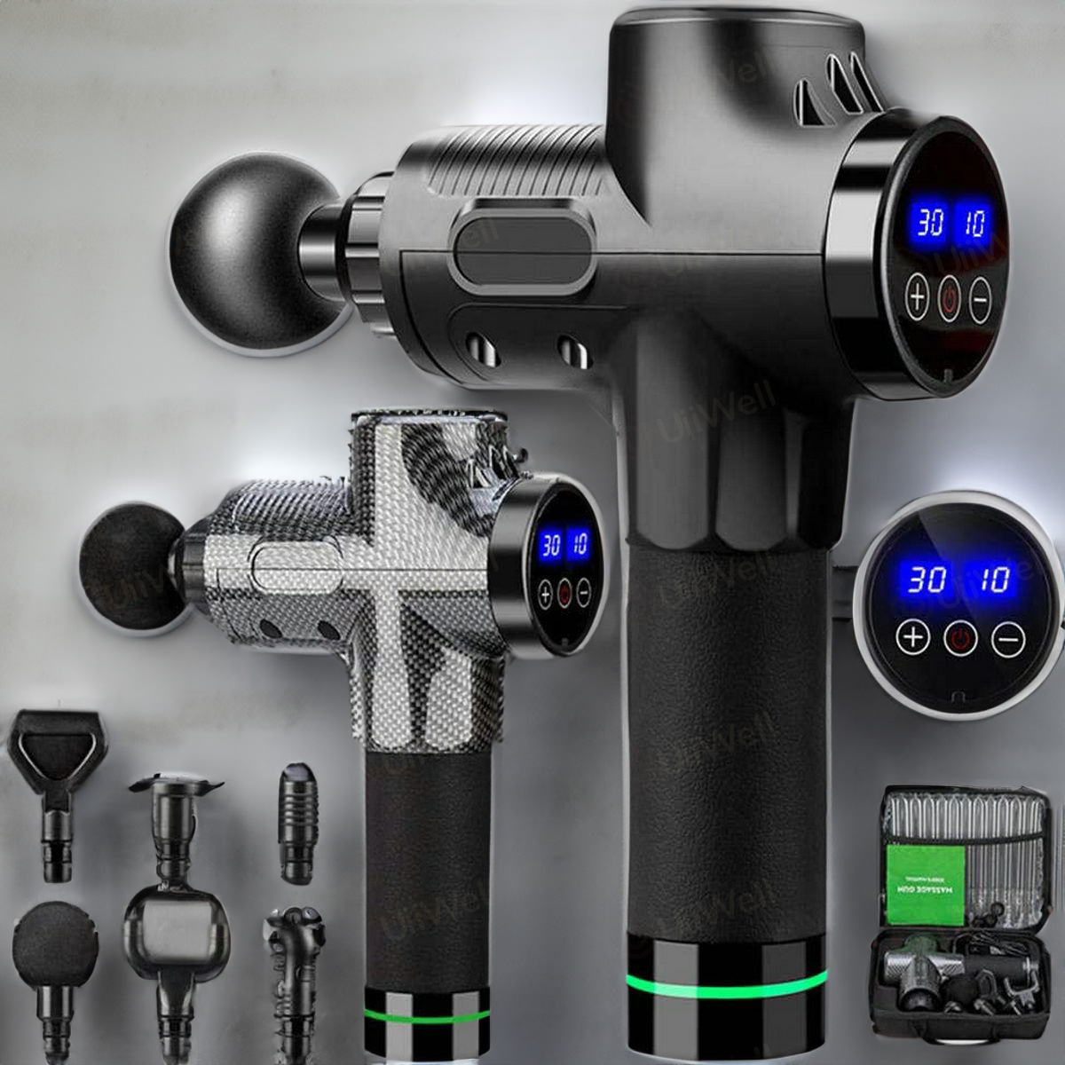 [รับประกัน5 ปี เปลี่ยนใหม่ฟรี] ปืนนวด กล้ามเนื้อไฟฟ้า เครื่องนวดไฟฟ้า เทคโนโลยีล่าสุด ออกแบบอย่างมีมนุษยธรรม ปรับได้เครื่องนวดมือถือ บรรเทาอาการปวดเมื่อยได้ พกพาสะดวก Fascia Gun massage gun ปืนนวดไฟฟ้า นวดกล้ามเนื้อที่นวดไฟฟ้า ปืนนว - ยี่ห้อ OEM ราคา 299 บาท*ส่งฟรี