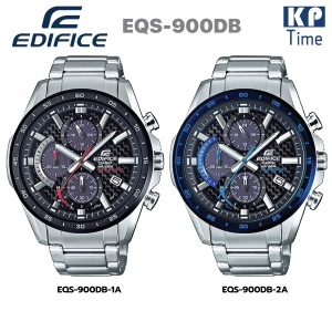 สินค้า Casio Edifice Solar นาฬิกาข้อมือผู้ชาย โครโนกราฟ พลังงานแสงอาทิตย์ รุ่น EQS-900DB ของแท้ ประกัน CMG