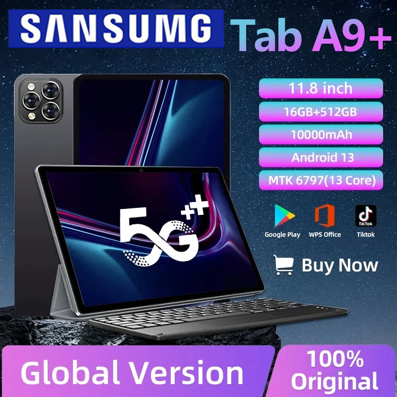 【1 Year Warranty】New Sansumg A9+ Tablet 11.8 Inch Ram16G Rom512G Genuine Tablet Android12.0 Tablet Wifi 4G/5G 12-Core Processor Full Hd Screen Tablet 8800Mah Cheap Tablet Genuine Tablet Free Shipping Latest Cheap Tablet Cheap Tablet Genuine Tablet ราคา 699 บาท*ส่งฟรี