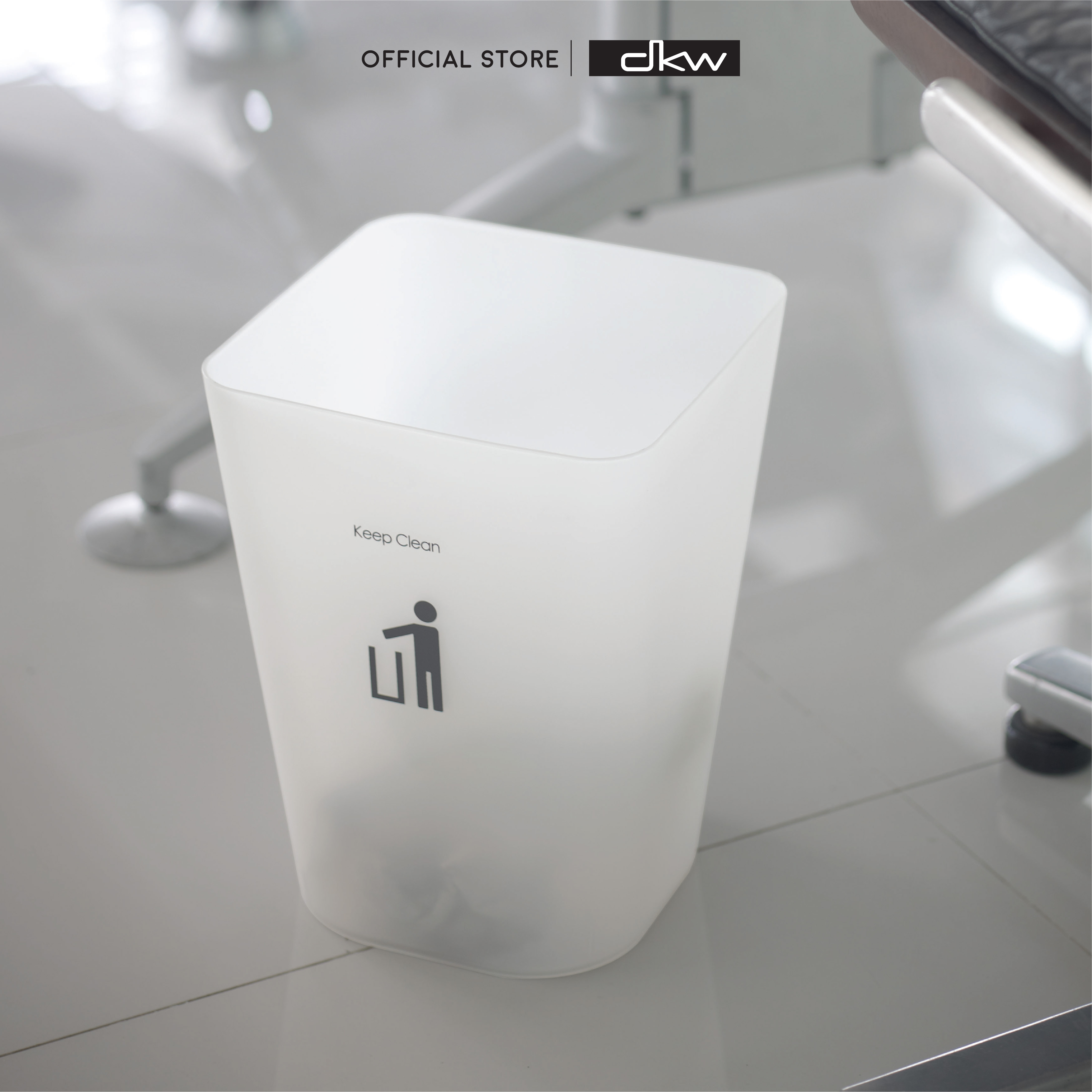 DKW HH-224P ถังขยะทรงเหลี่ยม (ไม่มีฝา) 11 ลิตร (มีหลายสี) ถังขยะอึด สวย ทน Trash bin 11 Liter ราคา 139 บาท*ส่งฟรี
