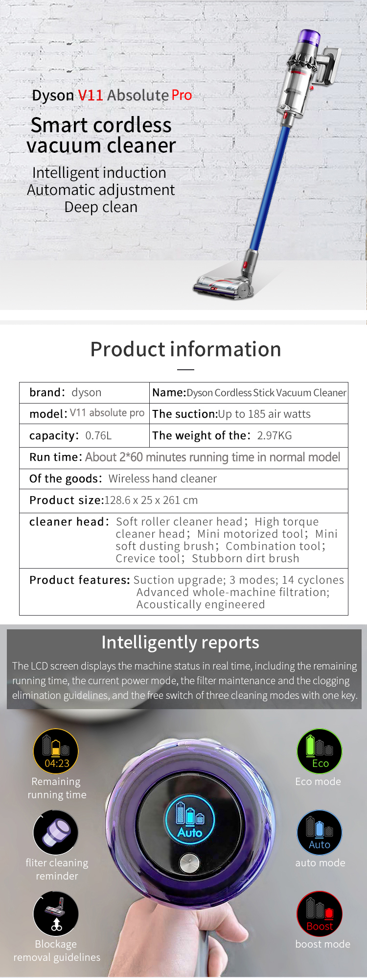 Dyson V11 Absolute Extra Pro|Vacuum Cleaners| - AliExpress