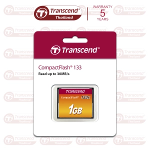 ภาพหน้าปกสินค้าCompactFlash Card 1GB : CF133: Transcend - รับประกัน 5 ปี - มีใบกำกับภาษี ที่เกี่ยวข้อง