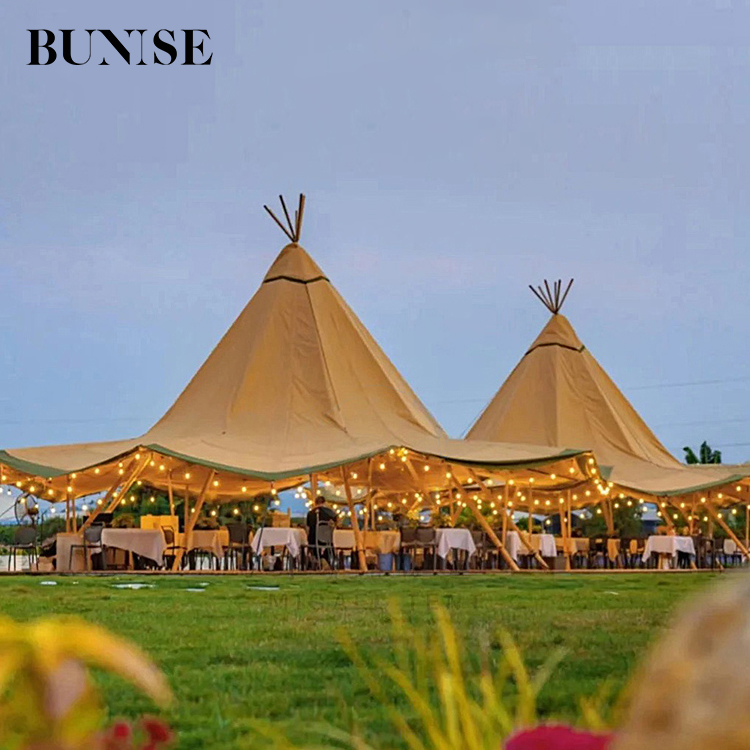 BUNISE camping tent Indian straw hat design outdoor furniture tent resort sunscreen and Waterproof camping equipment p2418 ราคา 113,750 บาท*ส่งฟรี