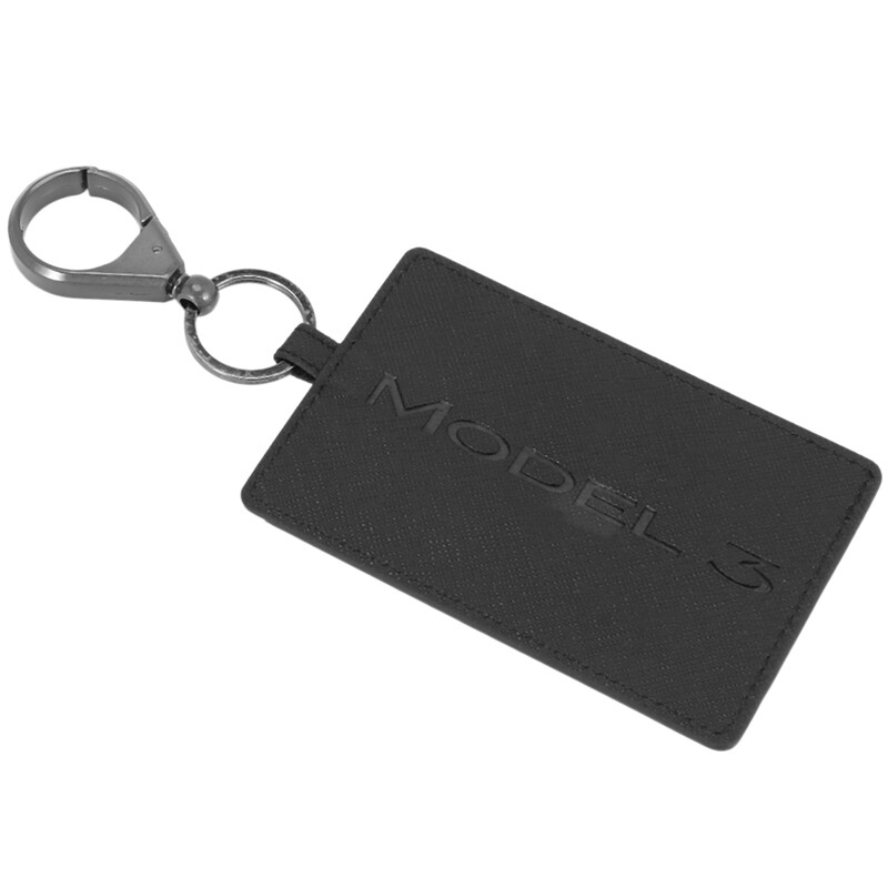 Key Card Holder For Tesla Model 3, Anti-Dust Light Leather With Keychain  For Tesla Model 3 Accessories