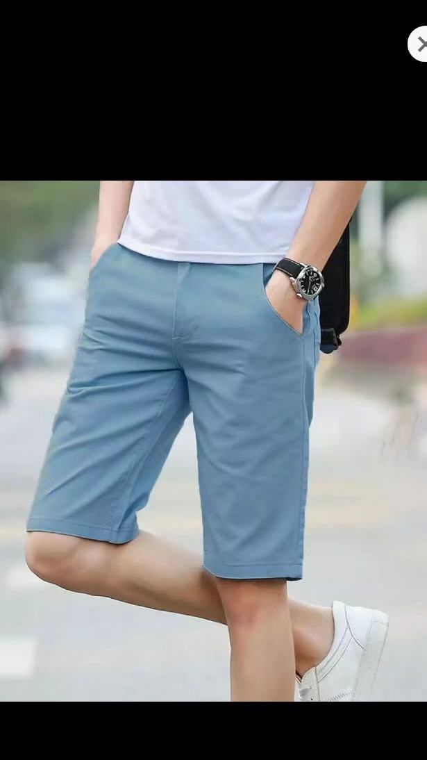 ชายห้าคนในช่วงฤดูร้อนกางเกงขาสั้นผ้าฝ้ายสไตล์เกาหลีสลิมผู้ชายกางเกงหลวมและสะดวกสบายในการขับรถ