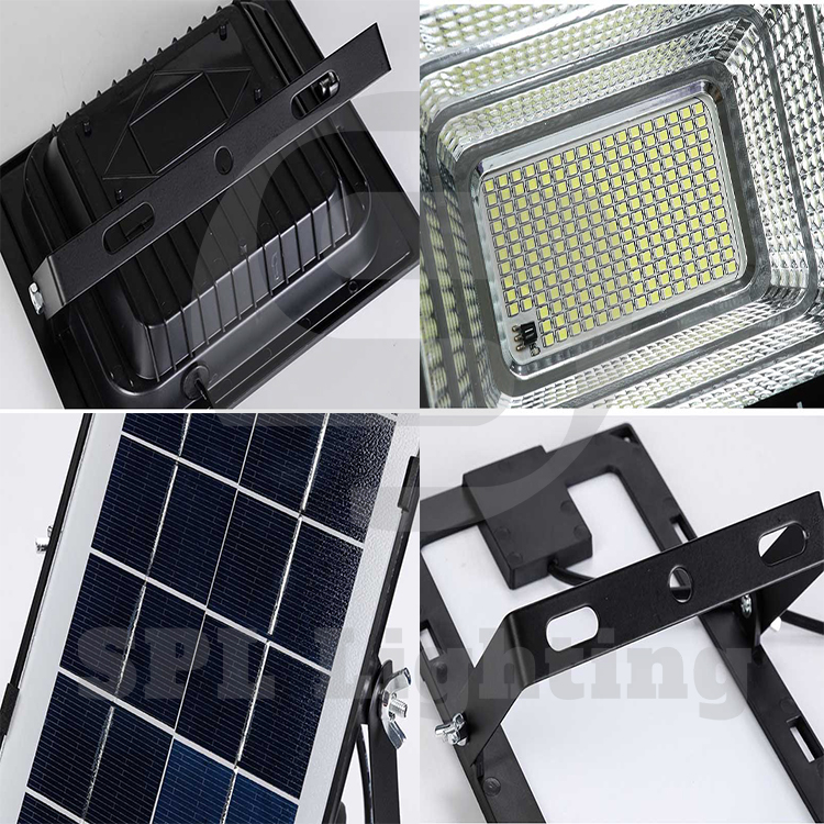 รูปภาพรายละเอียดของ Or Solar spotlight IP67 solar led โคมไฟและหลอดไฟ รับประกัน 1 ปี 25W/45W/100W/200W ไฟ led โซล่าเซล ไฟสปอร์ตไลท์โซล่าเซลล์