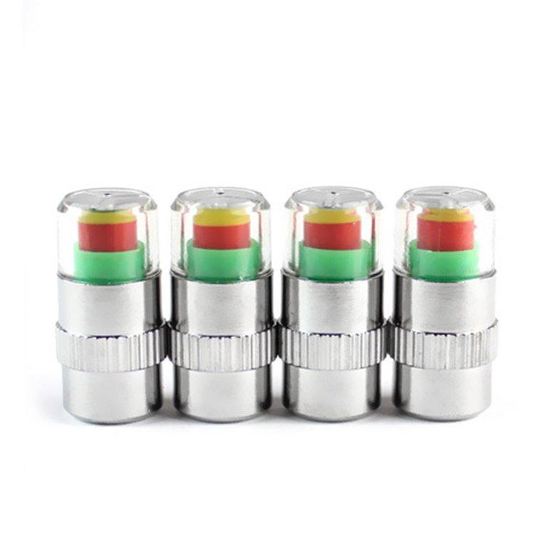 Hot Sale 4Pcs Air Warning Alert Tire Valve Caps 2.4Bar 36PSI Pressure Sensor Monitor Light Cap Indicator For Cars Accessories