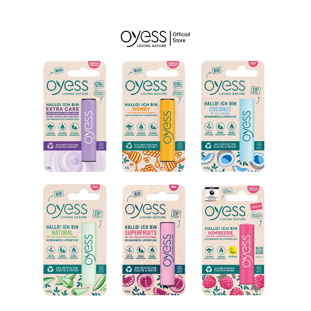 (ของแถม คละสูตร) Oyess soft lip care ลิปมันออร์แกนิค สำหรับปากแห้ง นำเข้าจากเยอรมัน ราคา 9,999 บาท*ส่งฟรี