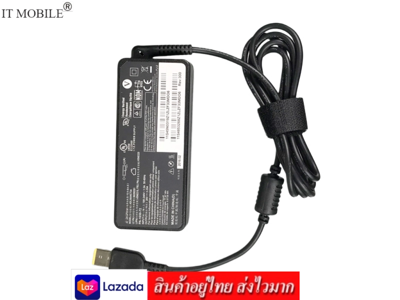 ภาพหน้าปกสินค้าIT Adapter Notebook อะแดปเตอร์ For LENOVO 20V 3.25A หัว USB PORT (สีดำ)