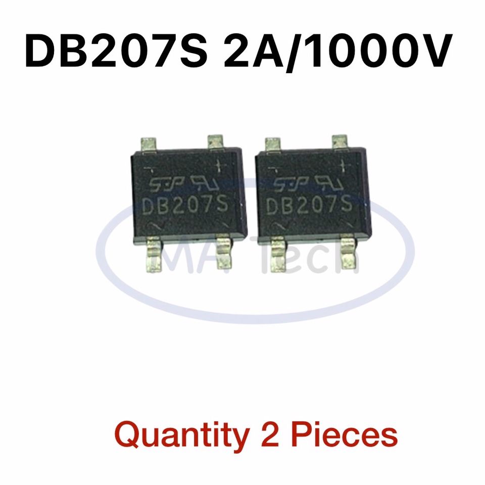 10/50/100PCS DB207S 2A 1000V SOP-4 Rectifier bridge