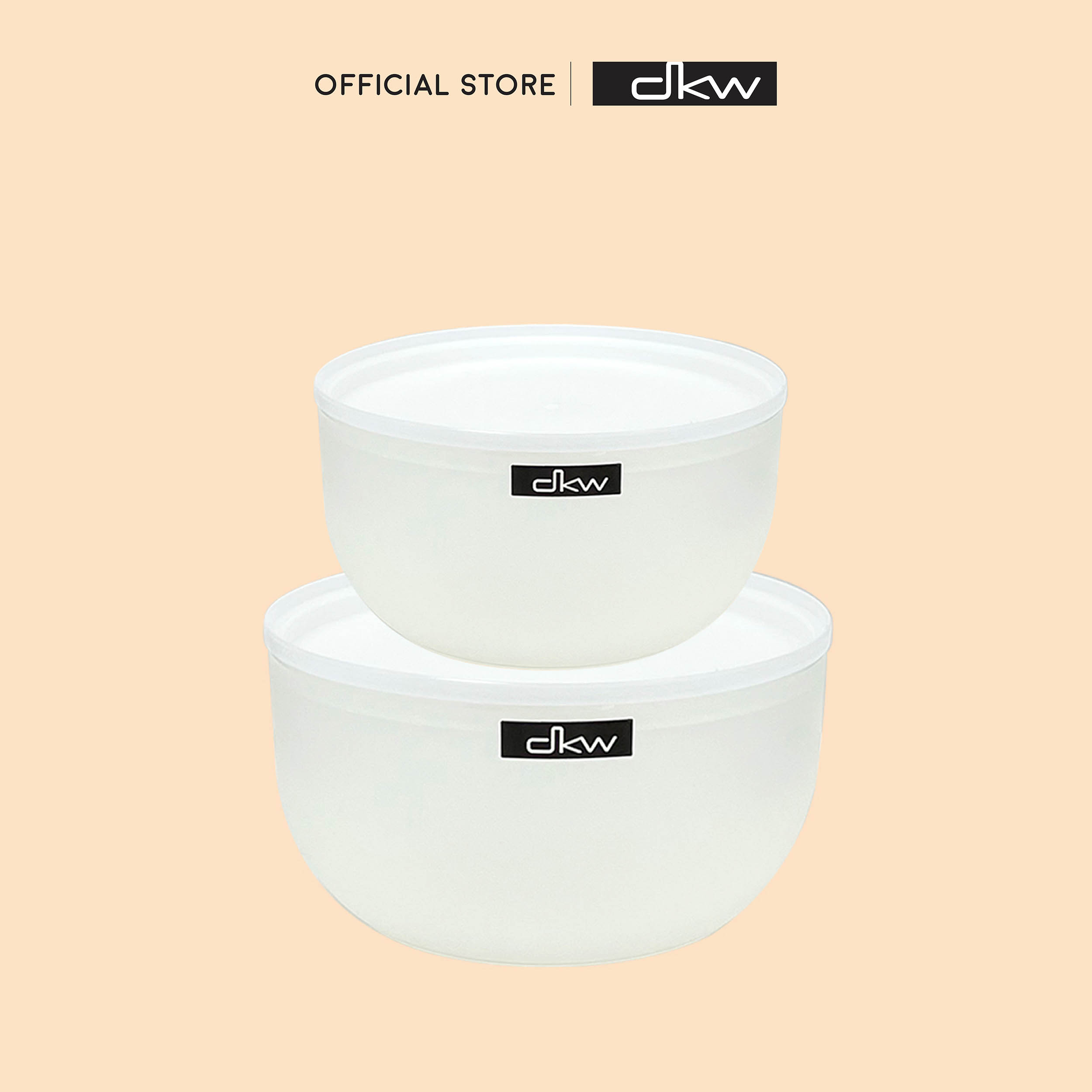 DKW HH-280/2 ชุดกล่องอาหารทรงกลม มีฝา (แพ็ค 2 ชิ้น 2 ขนาด) อุ่นไมโครเวฟได้ Food box Food storage กล่องข้าว ราคา 79 บาท*ส่งฟรี