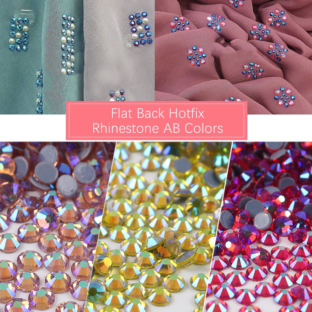 VDD 10000Pcs Bulk Wholesale High Quality Glass Crystal Hot Fix Rhinestones  Flatback Glitter Strass Stones For DIY Fabric Garment