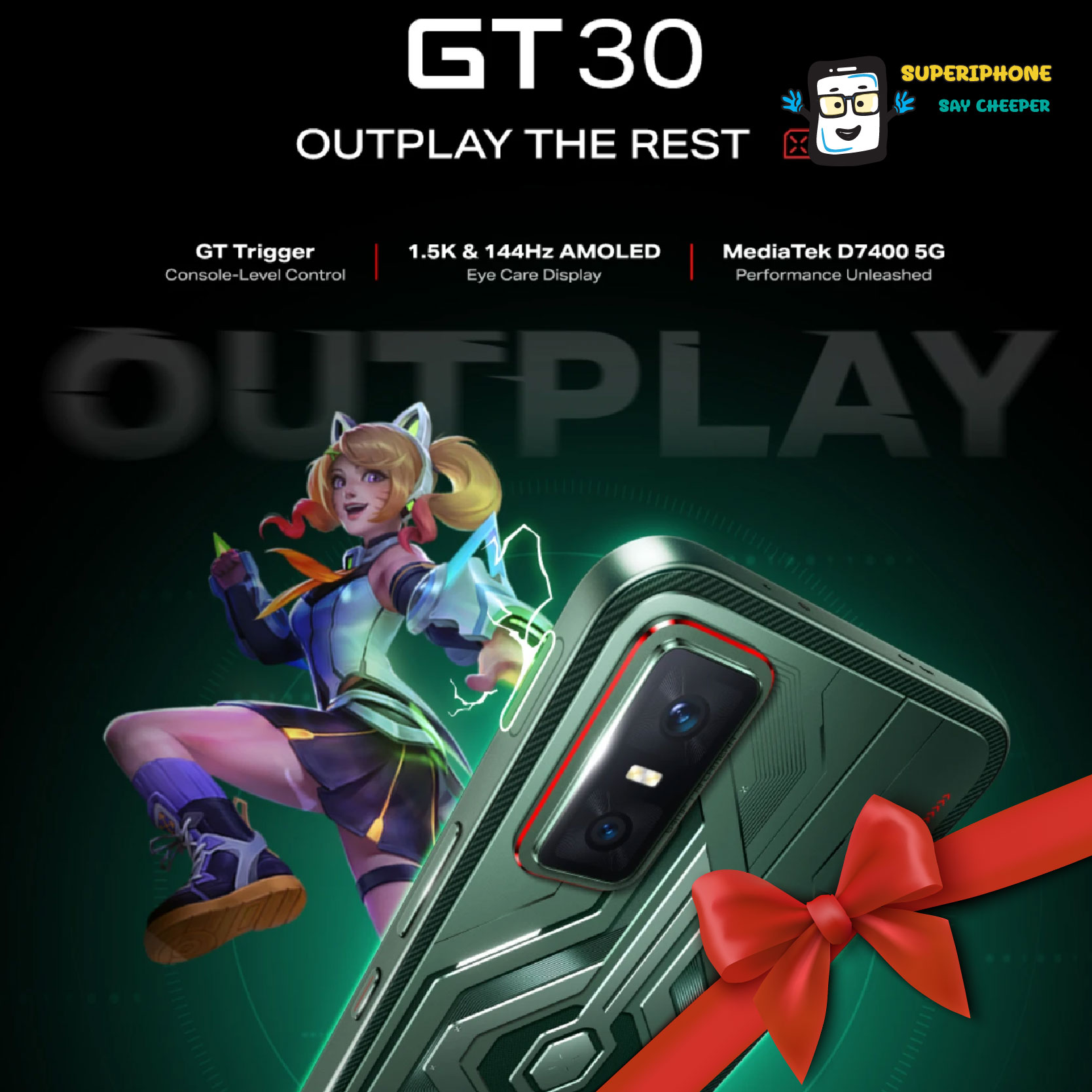 Infinix Gt 30 (8/256Gb) 5g Model, Gaming Phone, Smooth and Seamless L Pro Trigger Buttons ราคา 8,450 บาท*ส่งฟรี