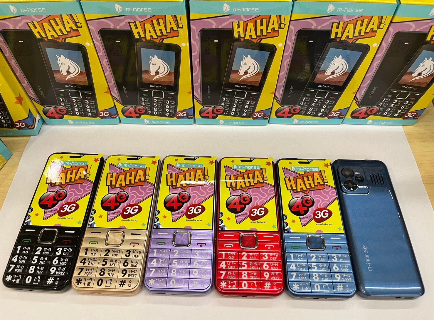 M-HORSE รุ่น HAHA โทนศัพท์ มือถือ ปุ่มกด จอ 2.8 นิ้ว 4G m-horse สุดสวยหลากสี ฟรีเคสใสกันรอย ประกัน 1ปี ราคา 1,199 บาท*ส่งฟรี