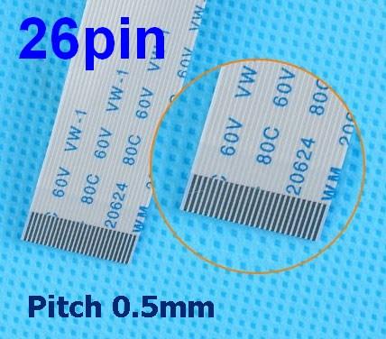 สายแพร Pitch 0.5mm ยาว 40cm Flexible Flat Cable สายแพ FFC 4pin, 6pin, 8pin,10pin,12pin,14pin, 16pin, 18pin, 20pin, 24pin, 26pin, 30pin, 32pin, 34pin, 40pin AWM