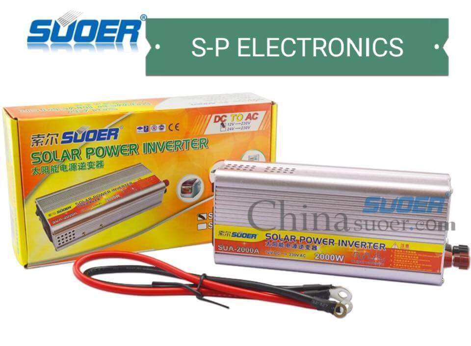 SUOER อินเวอร์เตอร์ SUA-2000A 2000W DC 12V to AC 220V Solar Power Inverte