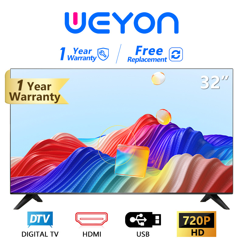 Weyon Digital Tv Size 40 Inches 32 Inches Digital Tv Led High Resolution Flat Screen Tv, Digital Tv with HDMI + Vga + USB + T2 Ports, Can Be Used with Monitors and Computers ราคา 2,750 บาท*ส่งฟรี