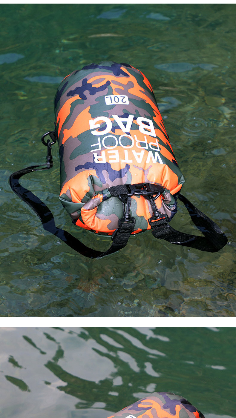 ภาพประกอบคำอธิบาย กระเป๋ากันน้ำ ถุงกันน้ำ เป้กันน้ำ กระเป๋าสะพายหลัง  Waterproof Bag ocean pack  ความจุ 10ลิตร 20ลิตร กระเป๋ากันน้ำผ้าPVCมี สงกรานต์