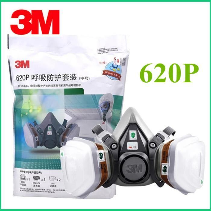 3M 620P หน้ากากป้องกันแก๊สพิษ กรองฝุ่น pm2.5 รุ่น6200 8in1 (แถม Earplug)