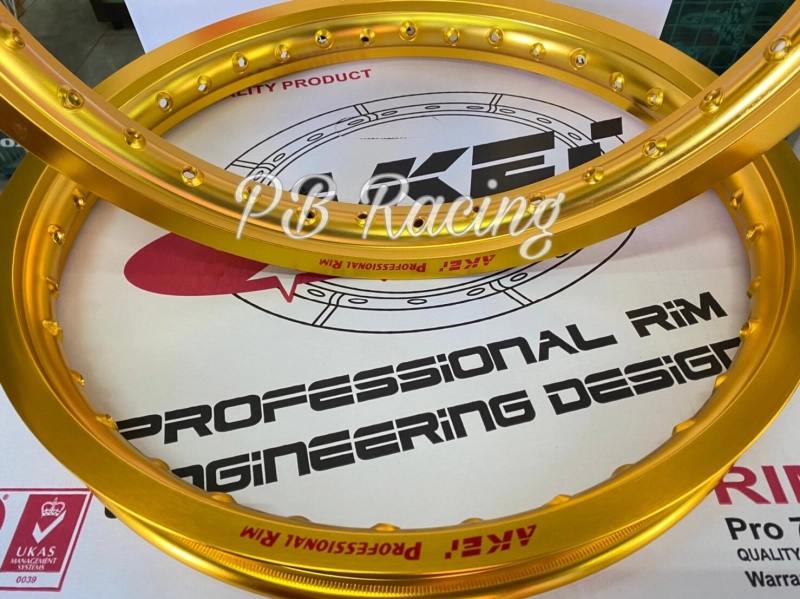 ภาพหน้าปกสินค้าล้อ Akei ขนาด 1.6 ขอบ17 สีทอง ราคาต่อคู่ จากร้าน PB Racing บน Lazada