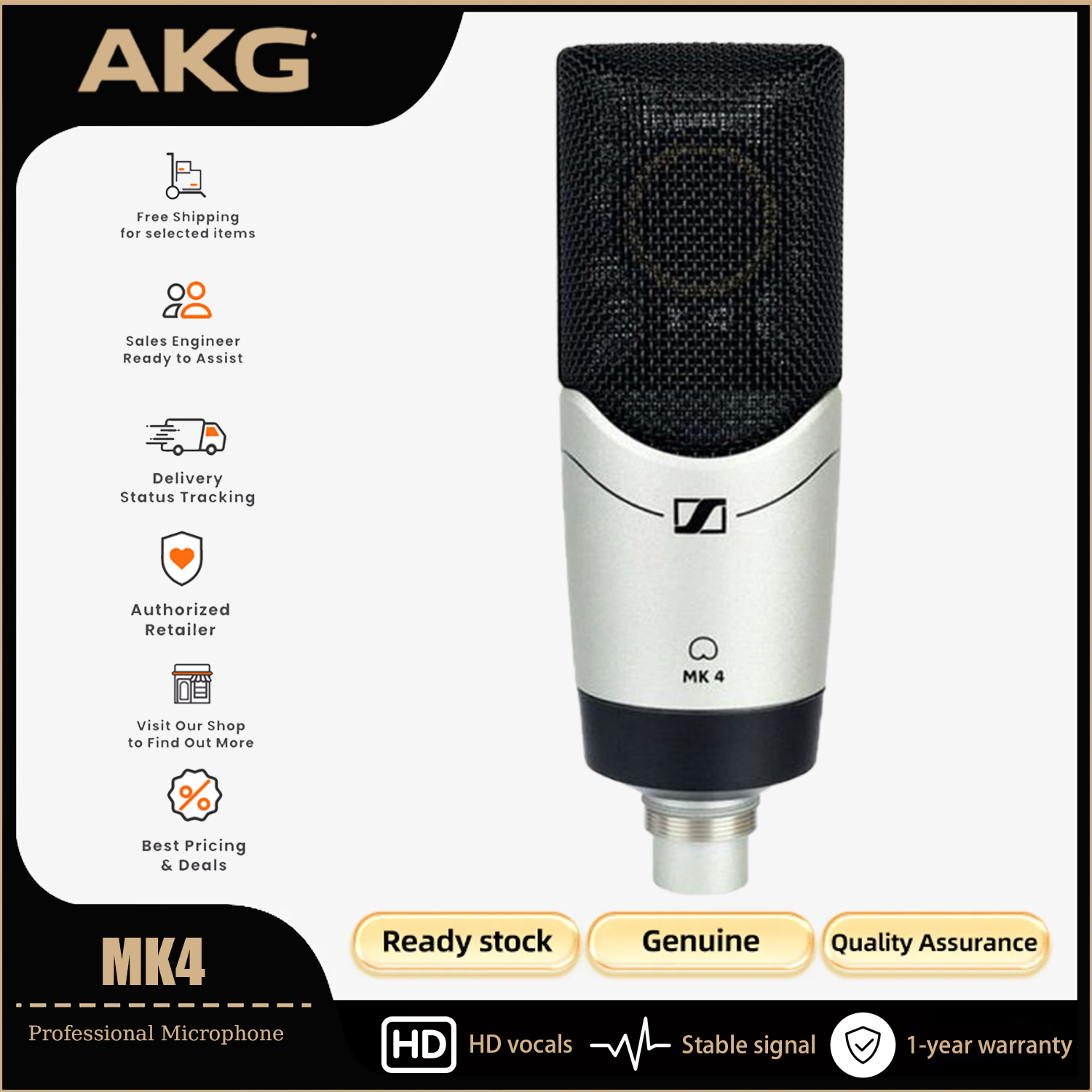 Sennheiser pro audio Sennheiser professional Mk4 condenser microphone cardioid studio Mk 4